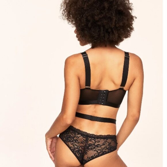 bra panty set Lacy Racy Bustier Balconette Adore Me Lovely Lingerie! New w/Tags - Picture 5 of 7